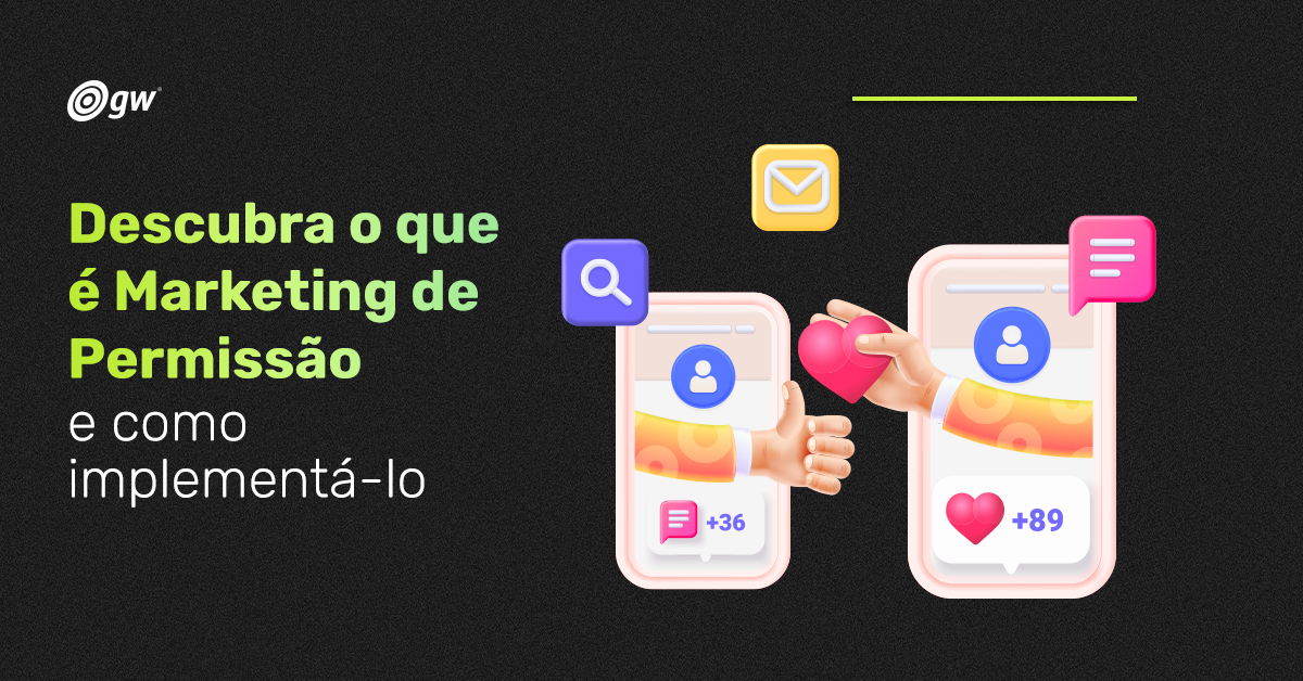 Ilustração mostrando duas telas de celular com emojis de redes sociais