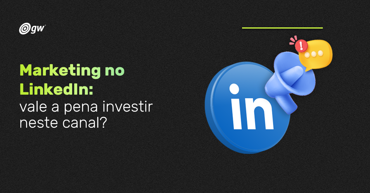 Símbolo do linkedin com um megafone