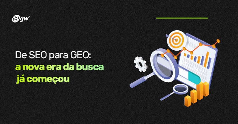 Ilustração mostrando gráfico, lupa, engrenagens