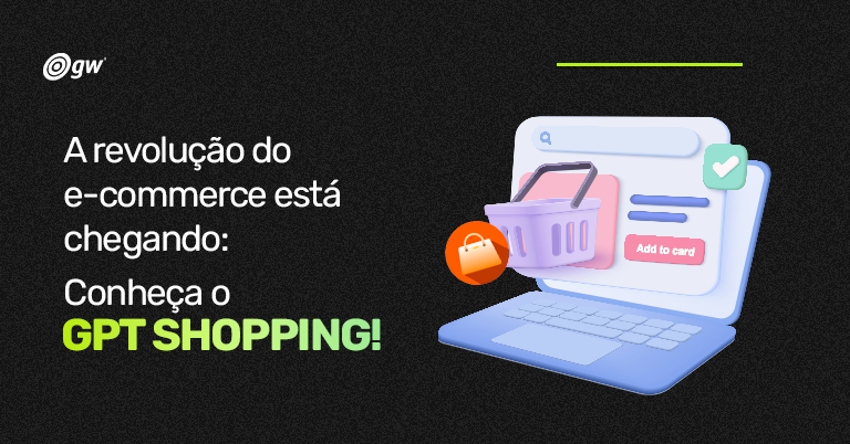 mostrando uma tela de computador, com uma cesta de compras saindo da tela